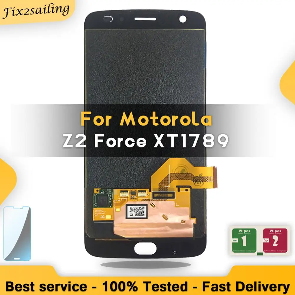 Для Motorola MOTO Z2 Force XT1789 ЖК дисплей сенсорный экран в сборе запасные части 100%