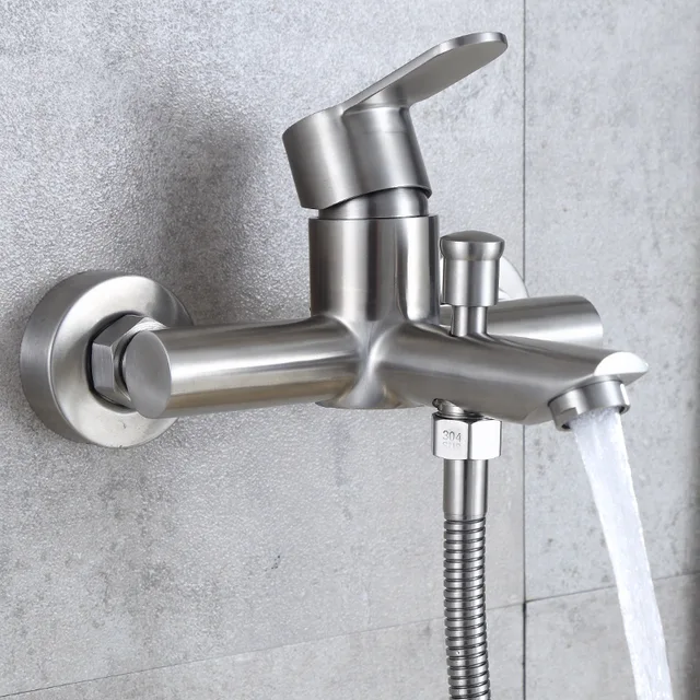 Bathroom Shower Faucets 304 Stainless Steel Bath Shower Mixers Hot Cold