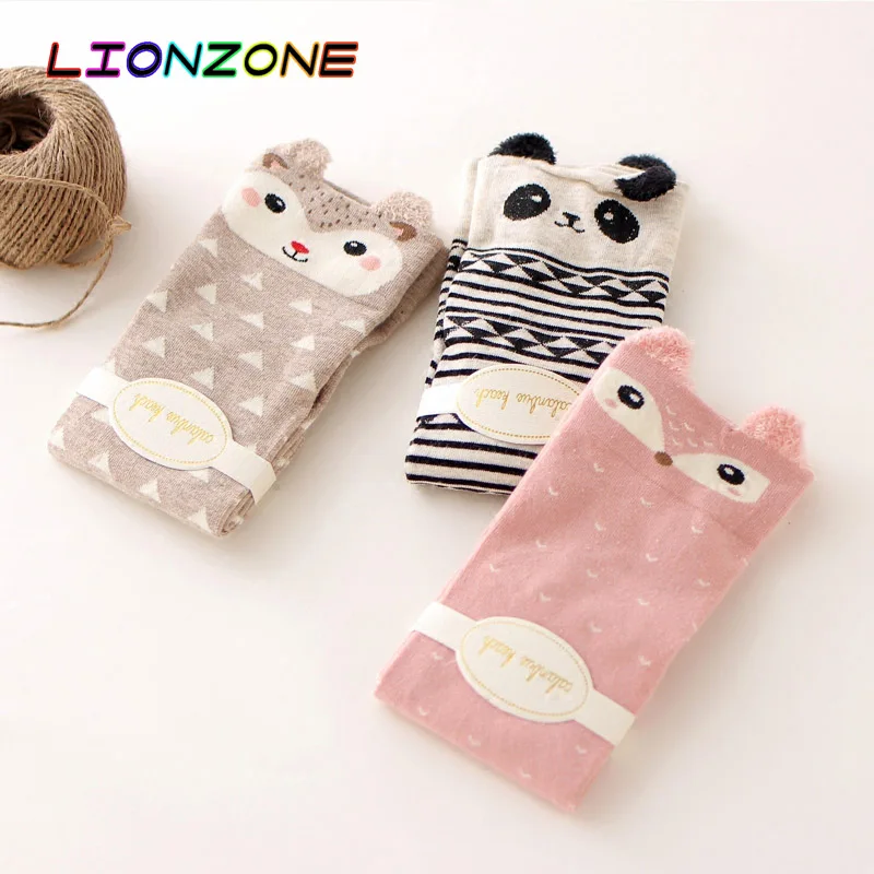 LIONZONE 4 пар/лот забавные носки Pokemon японский стиль каваи лиса панда животные