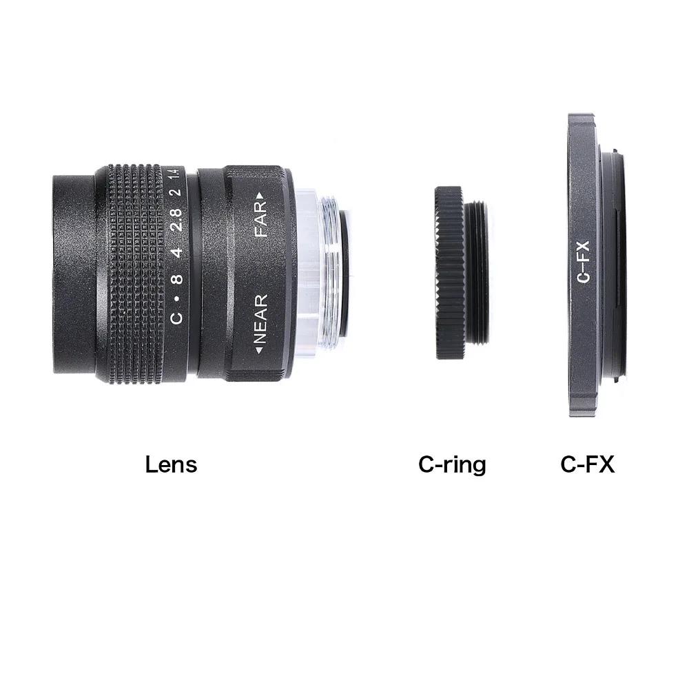 Fujian 25 мм F1.4 объектив для камеры видеонаблюдения + кольцо крепления на C FX Fuji Fujifilm X