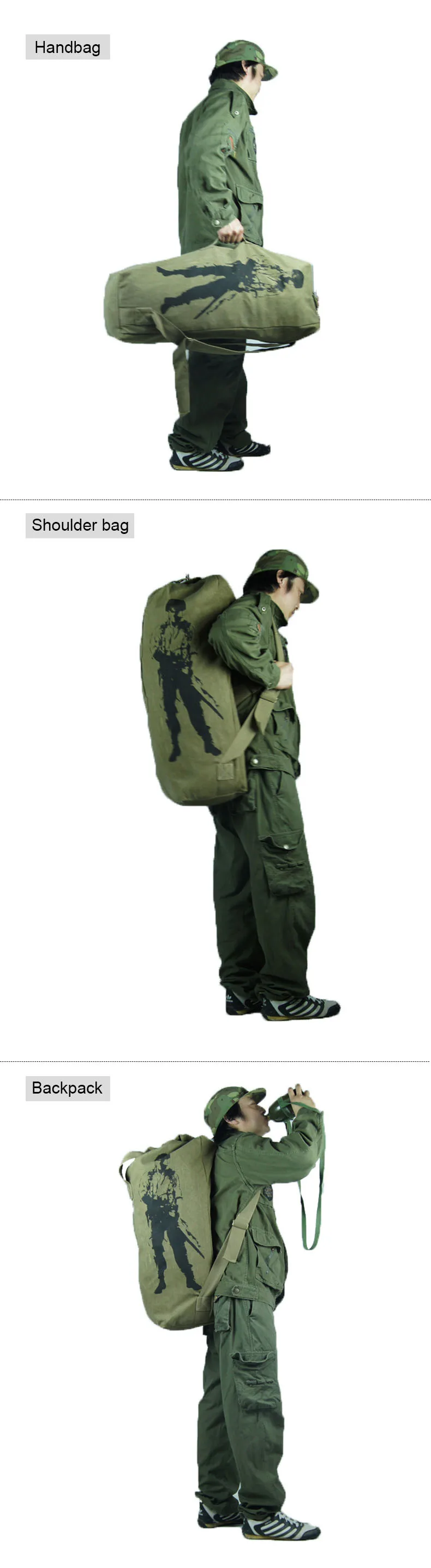 Militar do Exército para Mulheres dos Homens ao ar Multifunction Lona Tático Mochila Mochilas Bolsa Livre Dobrável Viagem Caminhadas Acampamento Xa549yl 5 Esporte e Lazer