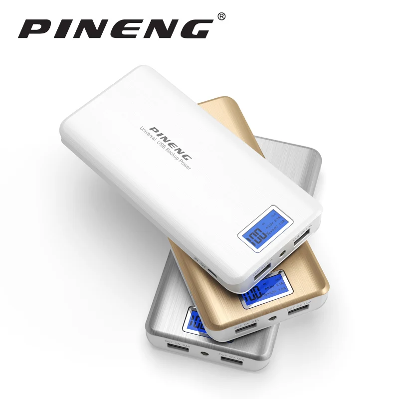 100% Original Pineng Power Bank PN-999 Super High Capacity 20000mAh Dual Micro USB Charger Mobile Power for Smartphones Tablets