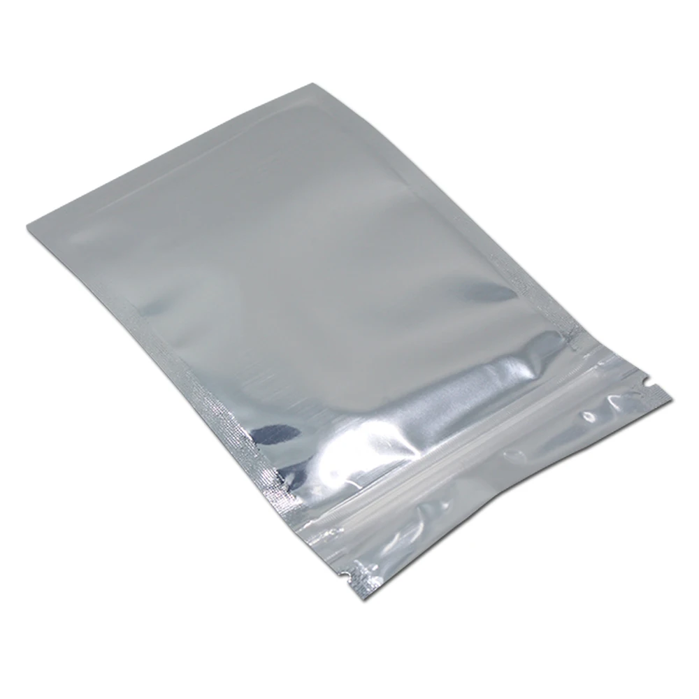 20*30cm Aluminum Foil / Clear Resealable Valve Zipper Plastic Party