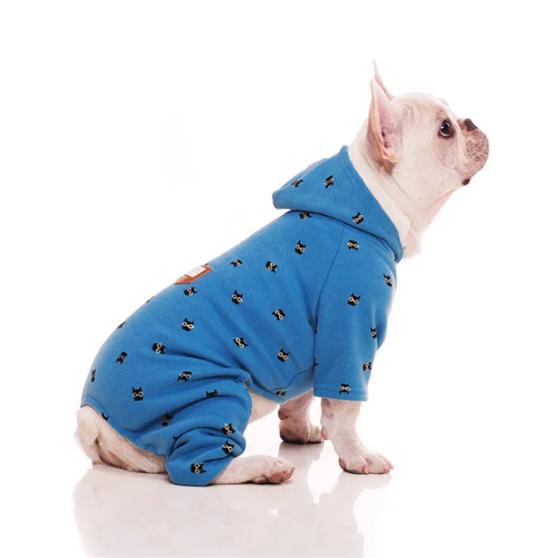 Великолепная Одежда для собак KEK, французский бульдог, уплотненный флисовый комбинезон для животных, зимняя одежда для собак для маленьких и средних собак, милые комбинезоны