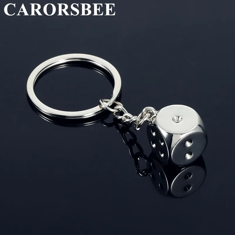 

3D Metal Alloy Dice key chain Car key ring Accessories Motorcycle Auto KeyRings key holder Keyfob for renault opel seat ibiza