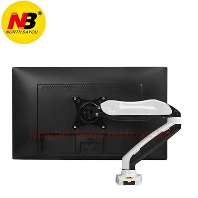 

NB 10-27" white F80 360 rotate air press gas strut clamps stand grommet desk bracket 2-6.5kg montor vesa mount adjustment stand