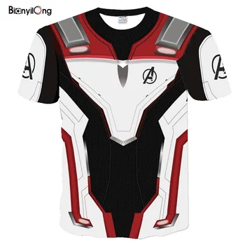 

BIANYILONG 2019 new tshirt men Avengers 4 Quantum War 3D Printed T shirts Men Iron man Cosplay Short sleeve Tops For Male