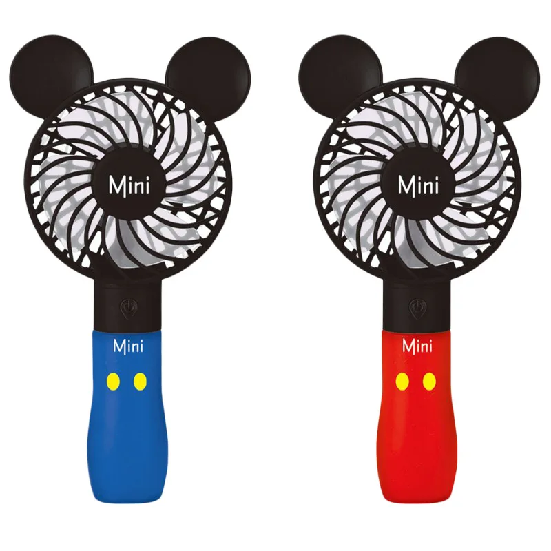 

ute Mickey Fan Portable Handheld Rechargeable Built-in Battery 800mA USB Port Portable Air Cooling Mini Fan For Smart Home