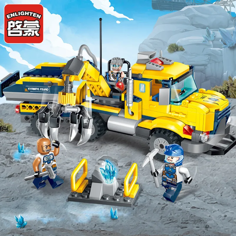 309pcs Crystal Collector 2407 Mining Vehicle Intelligence Enlightenment Development Compatible Building Block Children Toy Gifts | Игрушки и