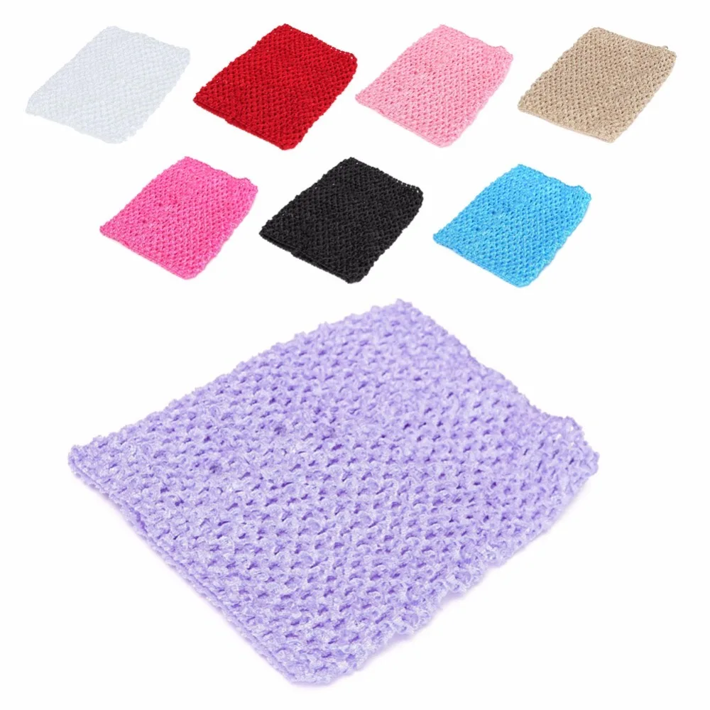 6''Crochet Топ эластичный пояс головная повязка для волос группа юбка-пачка для девочек юбка