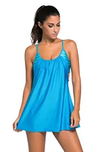 Sexy Plus Size Padded Patchwork Skirt Swimwear Women One Piece Swimsuit Beachwear Bathing Suit Push Up Layered 1pc Tankini Top