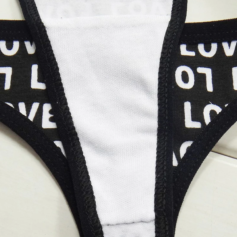 Harga 6 pcs lot Gadis Celana Ms Cotton Thong Busana Seksi Surat Dicetak Katun Printing Celana Thong Sexy Pakaian wanita M L XL Jual 6 pcs lot Gadis Celana Ms Cotton Thong Busana Seksi Surat Dicetak Katun Printing Celana Thong Sexy Pakaian wanita M L XL