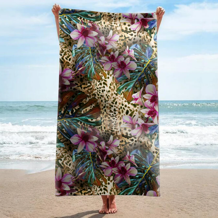

GNORRIS Custom Sand Free Microfiber plant rectangle Beach Towel Blanket - Quick Dry Super Water Absorbent Yoga mat