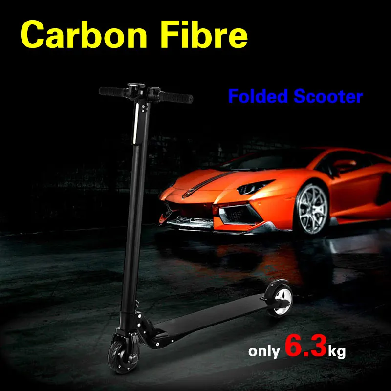 

Foldable Electric scooter Carbon Fiber Skateboard Battery 8.8ah/10.4ah electrical bike with Kickstand for Children Adult