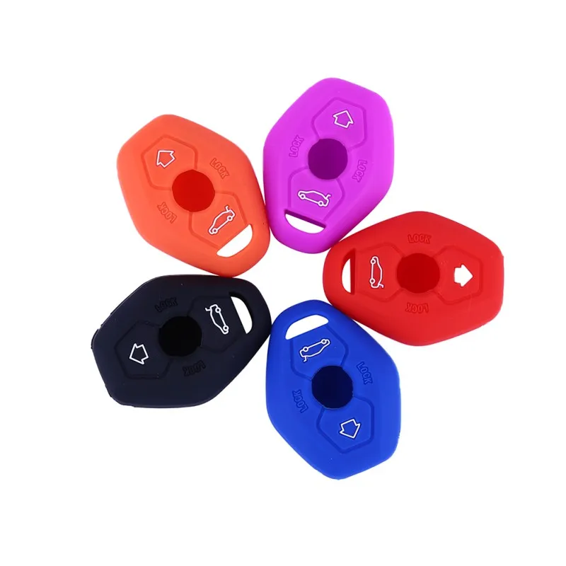 

Silicone Car Key FOB Remote Case Cover Sticker For X3 X5 Z3 Z4 3 5 7 Series E38 E39 E46 E83 FOB Set Protective