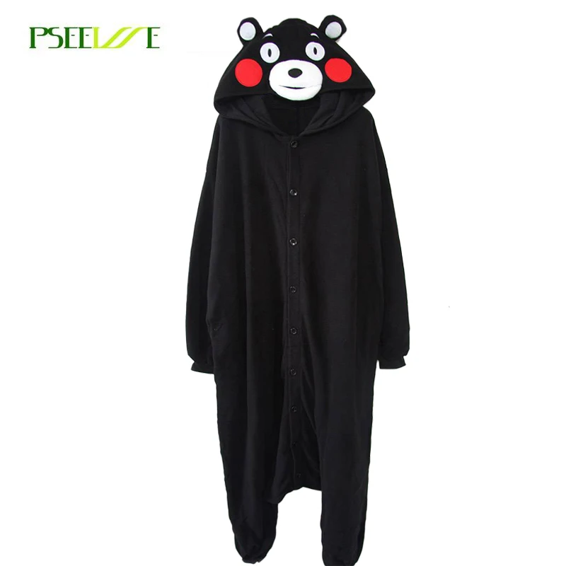 

PSEEWE Bear pyjamas women Flannel animal onesies for adults pajamas one piece sleepwear female couple pajama sets suit home