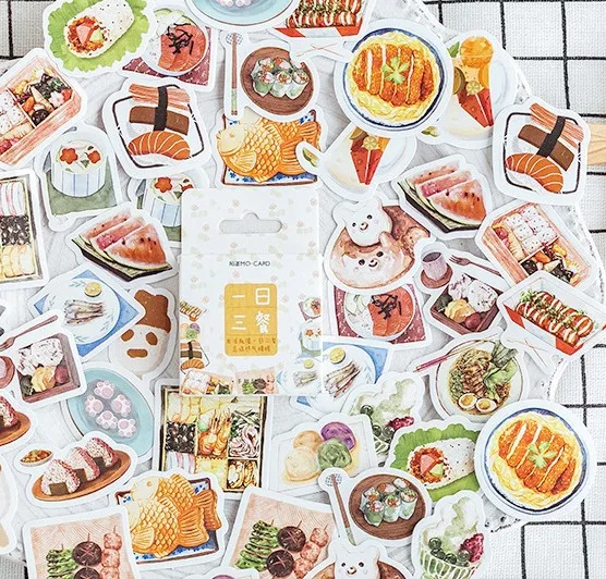 

Three meals diy decorative stationary stickers(1pack=46pieces)