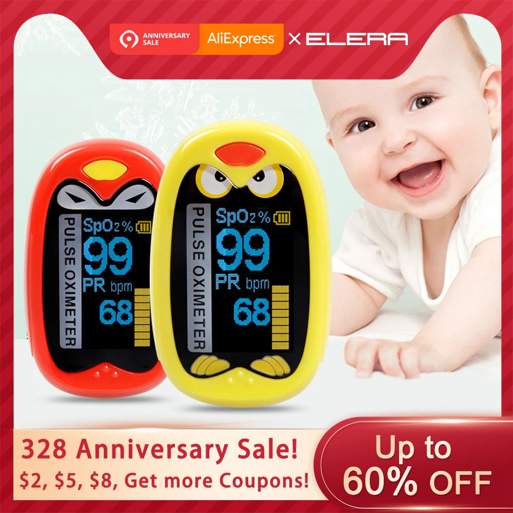 

Pediatric Pulsoximeter for Children Kids Infant Finger Pulse Oximeter Portable USB Rechargeable Neonatal Oximetro Saturation