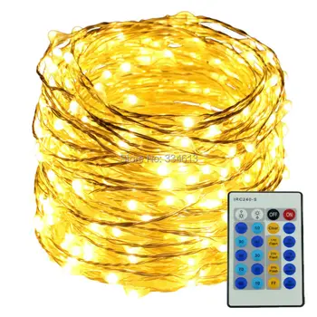 

12M 40FT 240LED String Lights Silver Wire Starry String Lights CordedChristmas Wedding Outdoor Garden Lights with Remote Control