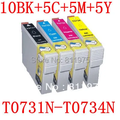 73N 4 color compatible ink cartridge For EPSON Stylus T10/T11/T20/T21/T40W/T13/TX220/T20E/TX213 printer full High quality | Компьютеры и