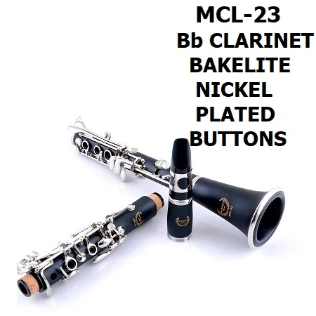 Взрослый Дети Начинающий падение Мелодия B кларнет 17 ключ Bb представление кларнет двойной никелевый покрытие бакелит с чехол для кларнета - Цвет: MCL-23