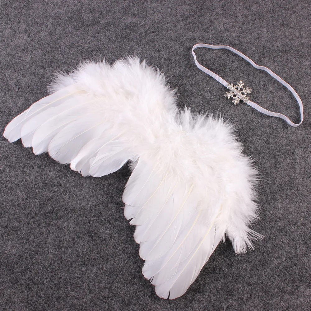 10set Angel Wings Feather Wings Snowflakes Diamond Headband Hair ...