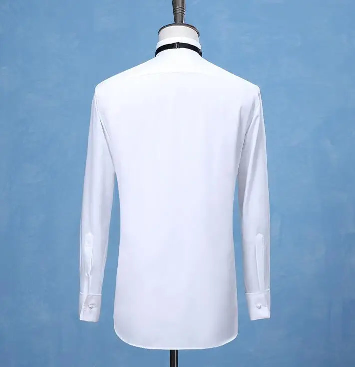 2019 New Fashion Groom Tuxedos Shirts Best Man Groomsmen White or Black Men Wedding Shirts Formal 3