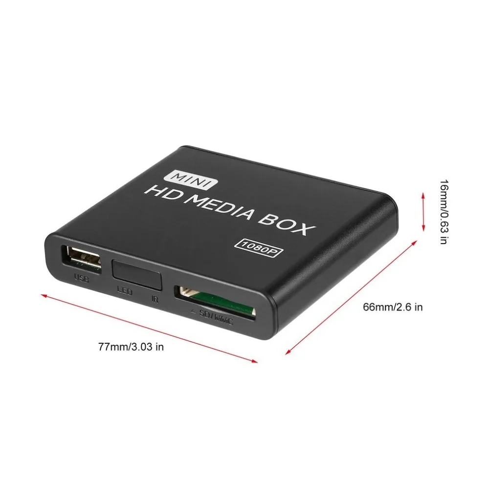 HD 1080 P медиаплеер HDMI медиа плеер коробка ТВ Видео мультимедийный плеер ЕС штекер USB удалить с поддержкой MKV RM-SD USB SDHC MMC HDD-HDMI
