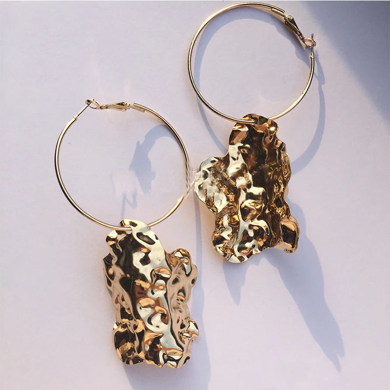 HaveFlowery Original Abstract Irregular Metal Girl Drop Earrings Personality Super Cool Long Eardrop Party Ear Jewelry B14 | Украшения и
