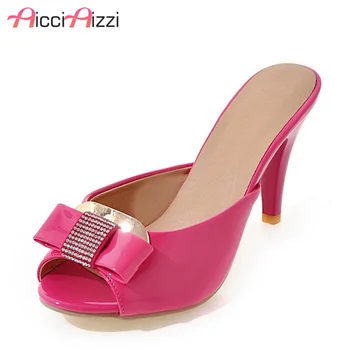 

ZALAVOR 4 Colors Size 32-43 Women Sandals Open Toe Slip On Bowknot Thin Heel Women Summer Shoes Sexy For Party Footwear
