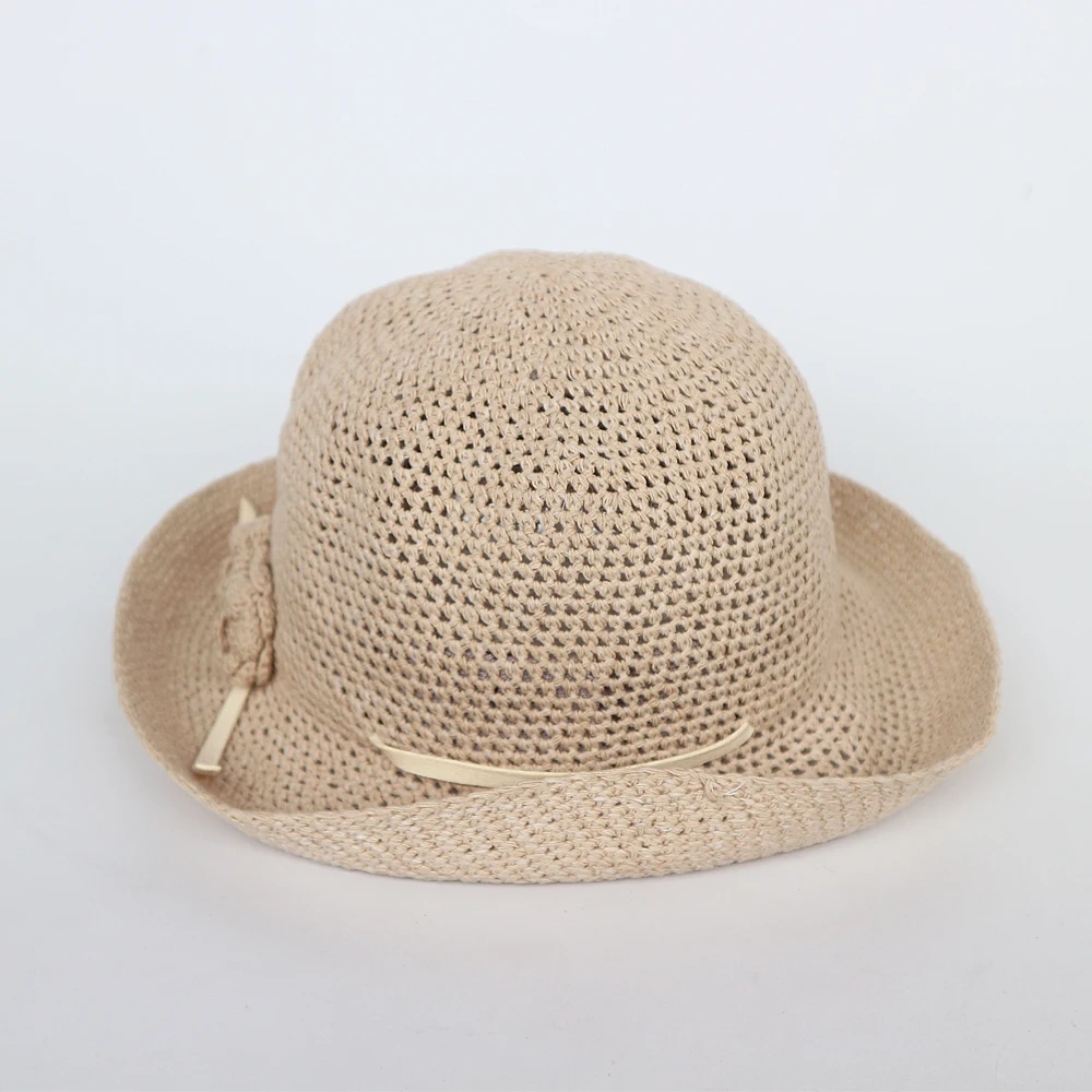 BooLawDee взрослых женщин льна и хлопка ведро шляпы купола сплошной Лето рыбак крышка 56-58 см Универсальный Размер M302C