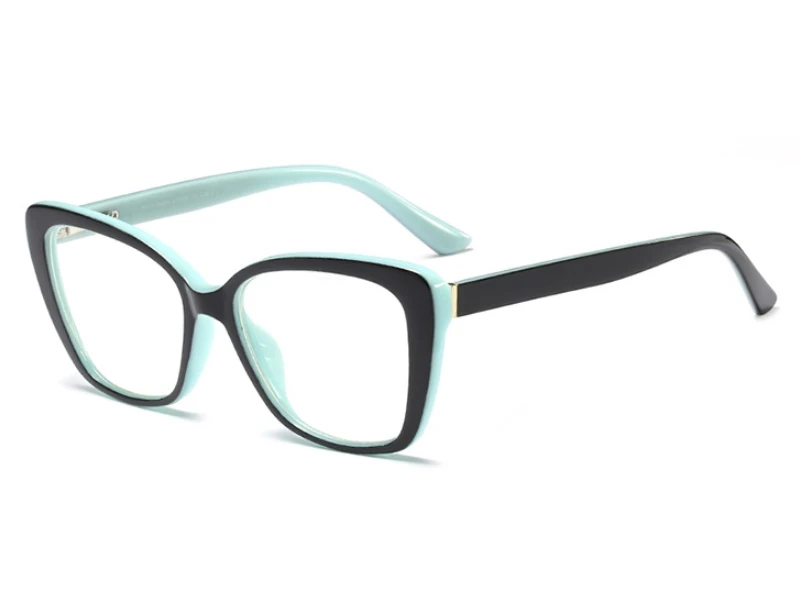 Квадратные очки кошачий глаз, оправа для мужчин и женщин, трендовые стили, оптические модные компьютерные очки 45734 - Цвет оправы: C5 blue