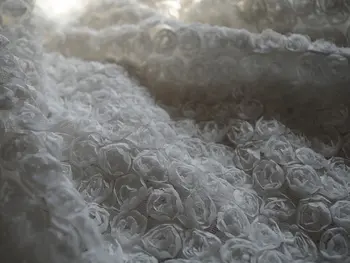 

1 yard off white Rosette Lace Fabric, chiffon rosette fabric, Baby Photography Prop Backdrop Blanket ON SALE, SDF010