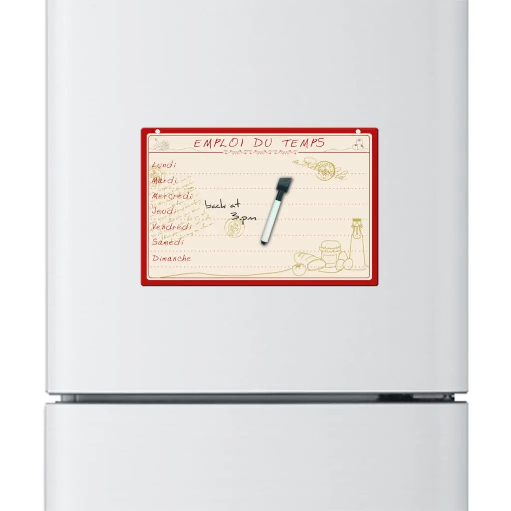 2Pcs Weekly Record Custom Unique Dry Erase Flexible Fridge