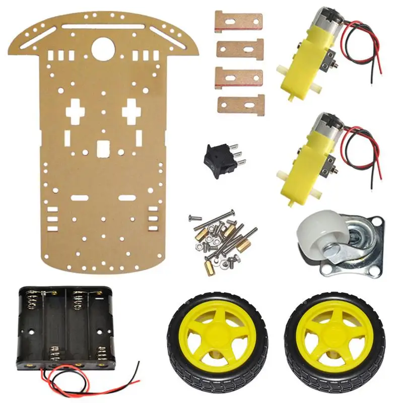 2WD-Smart-Car-Robot-Chassis-For-Arduino-With-Motor-Speed-Encoder-Battery-Holder-DIY-RC-Toy (1)