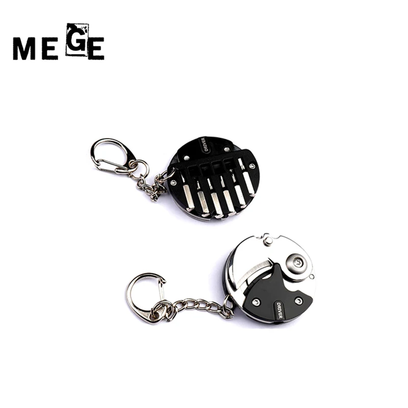 

MEGE Pocket Multi Tool Foldaway Knife Keychain Screwdriver Outdoor Accessories Gadgets Inteligentes EDC Gear Llavero Herramienta