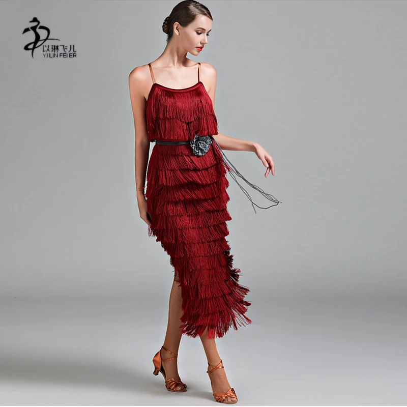 Платье с кисточками и для латинских танцев|latin dance competition dresses|dance dressescompetition dress |