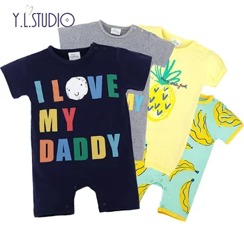 

Baby Rompers Summer Boy Girl Clothing Infant Rabbit Short Giraffe Kid Clothes Jumpsuit Newborn Letter New Born Baby Clothes