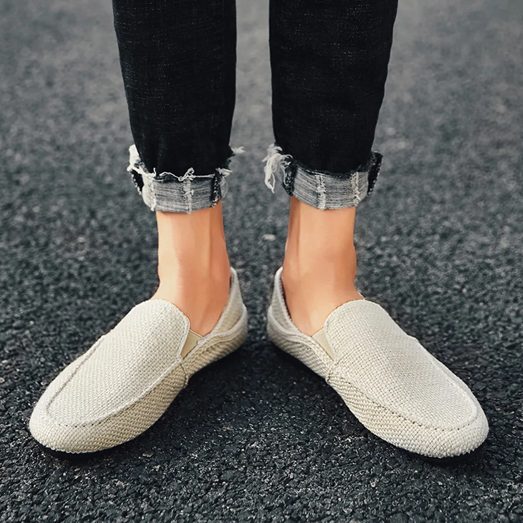 Men's Linen Breathable Peas Solid Color Driving Casual Shoes Lazy sport shoes men casual shoes men sneakers Men's Linen Breathable Peas Solid Color Driving Casual Shoes Lazy sport shoes men casual shoes men sneakers