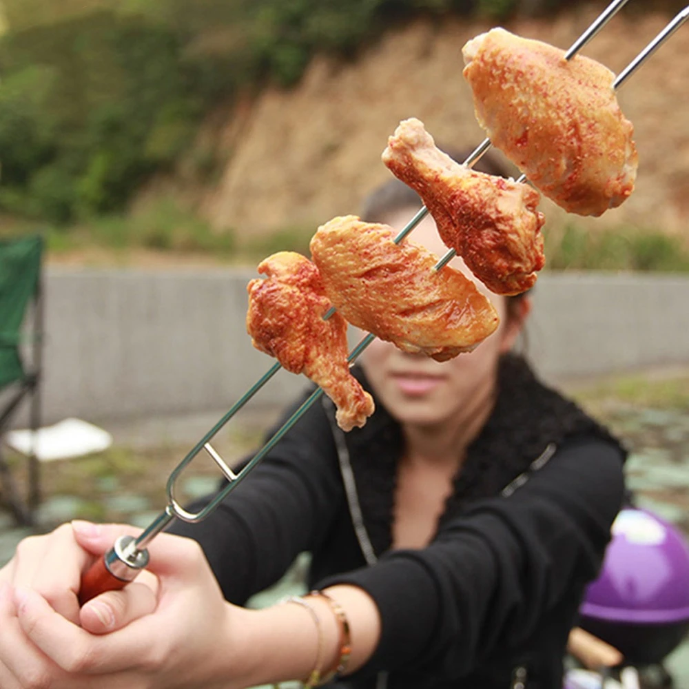 Barbecue Tool 5pcs/Set Roasting Forks with Bag Camping Hot Dog Telescoping Sticks Skewers BBQ Forks Stainless Steel