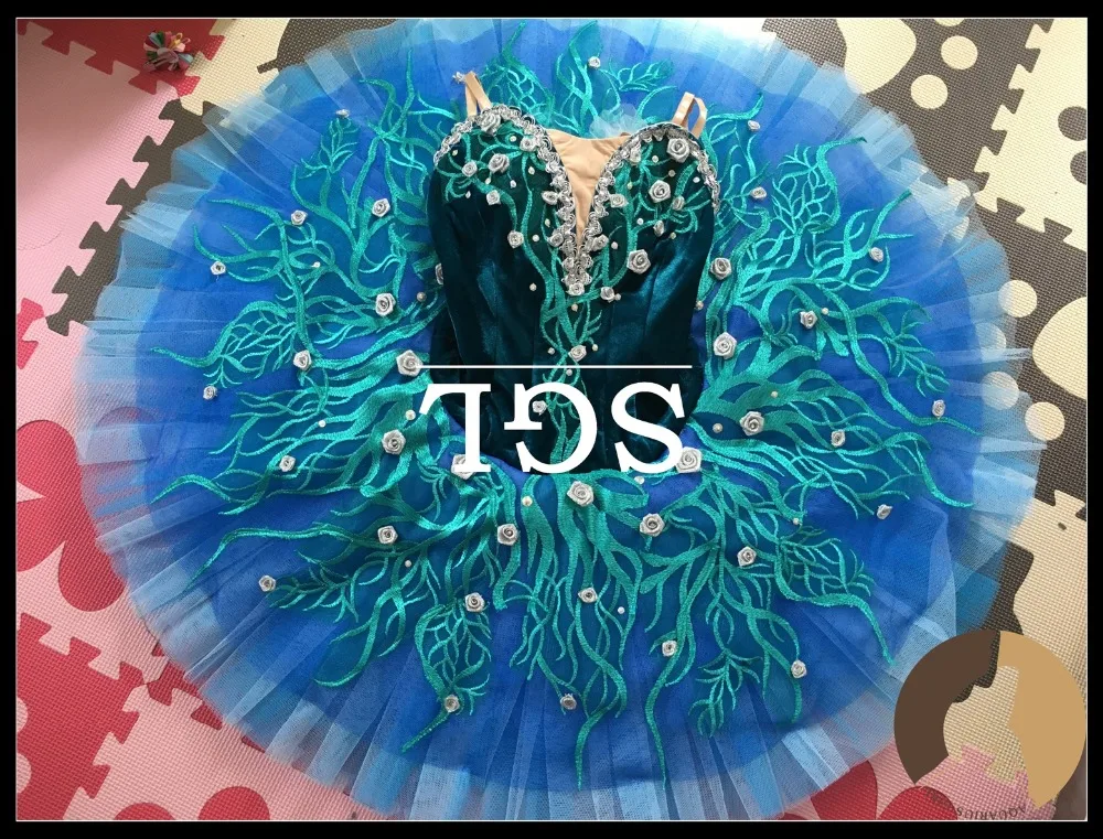 

Blue Tutu Skirt Professional Ballet Tutus For Dance Show Nutcracker Woman Custom Made Tutus For Ballerian Children Size AT1232