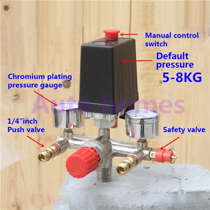 Air Compressor Switch Bracket Air Pressure Safety-Valve Pump Parts Tool Set 