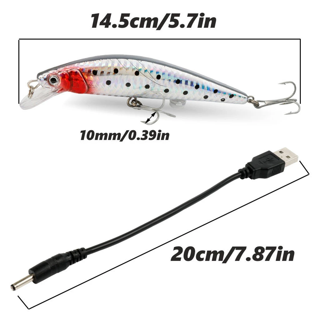 Fish Bait Genuine Twitching Fishing Lure Rechargeable With USB Charger