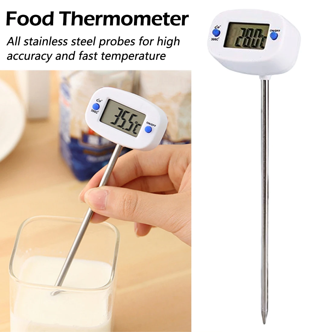 

Kitchen Cooking Thermometer Electronic digital liquid barbecue thermometer TA288 Pin Shape Digital temperature test tool