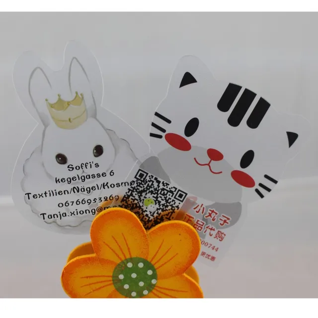 custom die cut business cards