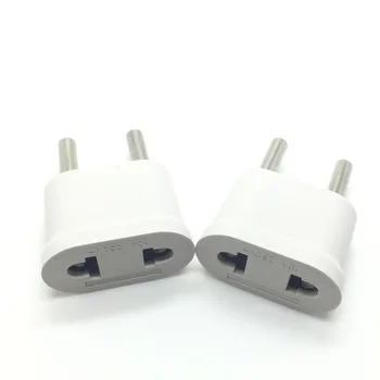 

MAIF Good Sale 2pcs US USA to EU EURO Europe Travel Power Plug Adapter Charger Converter for USA converter White