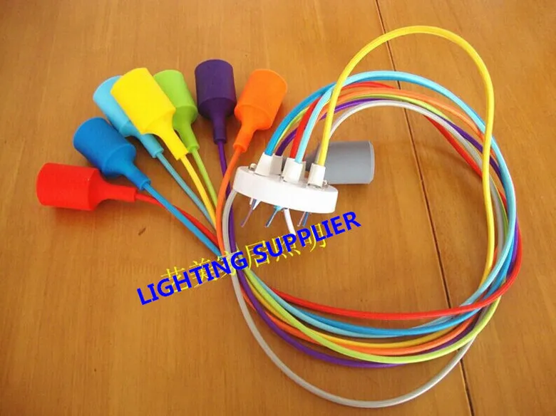 

Color Silicone braided rope single head pendant light modern brief decoration bar table lamp without bulbs