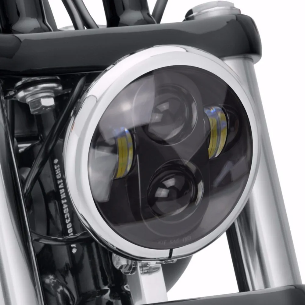 5,75 дюймов 5-3/" круглый светодиодный фонарь 40 Вт дальнего ближнего света проектор фары дальнего света для мотоцикла