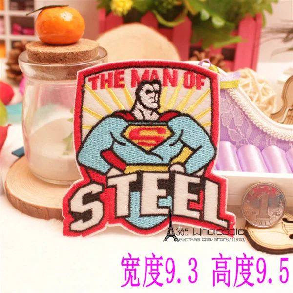 Superman Logo Iron on Cloth Patches 3pcs - 1