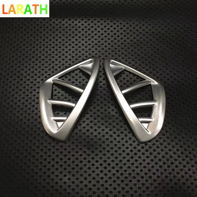 

Car styling cover garnish detector trim ABS chrome front Air condition Outlet Vent 2pcs For Renault Captur 2015 2016 2017
